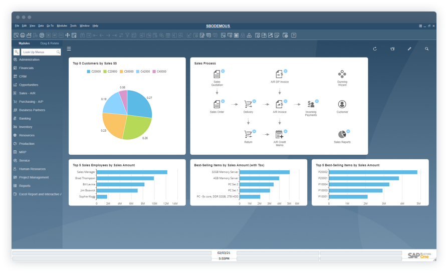 Tampilan UI Aplikasi SAP Business One